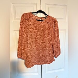 Adrianna Papell Terracotta Blouse